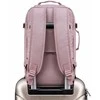 Zagatto Lėktuvo kuprinė 40x25x20 cm su laptopo skyriumi ir 6 kišenėmis, tinkama Ryanair ir Wizz Air, pelenų rožinė