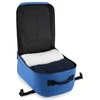 Zagatto Lėktuvo kuprinė 40x25x20 cm su laptopo skyriumi ir 6 kišenėmis, tinkama Ryanair ir Wizz Air, mėlyna