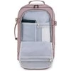 Zagatto Lėktuvo kuprinė 40x25x20 cm su laptopo skyriumi ir 6 kišenėmis, tinkama Ryanair ir Wizz Air, pelenų rožinė