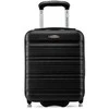 Kelioninis Zagatto Mažas kabininis lagaminas su ratukais 40x30x20 cm, tinkamas Wizz Air rankiniam bagažui, juodas