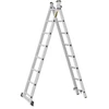 Aliuminio kopėčios - pastoliai DRABEST, 2x8 pakopos, platforma 46x150 cm (AL-DR-RU-2X8-PRO-2K+H)