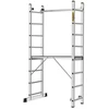 Aliuminio kopėčios - pastoliai DRABEST, 2x8 pakopos, platforma 46x150 cm (AL-DR-RU-2X8-PRO-2K+H)