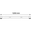 Aliuminio stabilizatorius daugiafunkcinėms kopėčioms Drabest, 60x20, 1200 mm