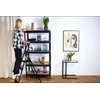DRABEST HOME plieninės kopėčios, 4 pakopų, 125 kg ,juoda spalva