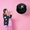 Party Deco Lyčių atskleidimo balionas Berniukas arba mergaitė mėlyni konfeti 100 cm