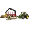 Komplektas Bruder John Deere 7R 350 su miško priekaba