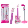 Lean Toys Elektrinė gitara su stovu ir mikrofonu