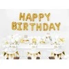 Party Deco Folinis balionas "Happy birthday" auksinis 340x35cm