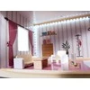 Ikonka MDF medinis lėlių namelis + baldai 78cm juodas LED