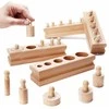 Medinė dėlionė Montessori svareliai