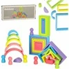 Vaivorykštės montessori mokomosios medinės kaladėlės