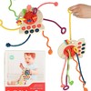 Ikonka Montessori sensorinis antistresinis žaislas - kramtukas 4in1 (raudonas)