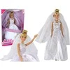 Lean Toys Nuotakos lėlė su balta vestuvine suknele