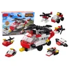 Lean Toys Konstravimo blokelių rinkinys su sraigtasparniu 6in1, 117 detalių