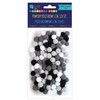 Dallprint Akriliniai burbuliukai juodi & balti 120vnt. 1cm