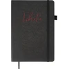 Zibi Knyga su gumute A5 96l LIBRETA juoda lygiais lapais