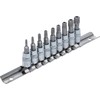 Grąžtas Bgs Technic Įpresuotų antgalių rinkinys | 6.3 mm (1/4") | T-Star su skyle (Torx) T10 - T50 (2165)