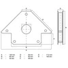 Bgs Technic Magnetinis laikiklis suvirinimo darbams | su skyle | 22 kg (3008)