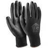 Active Gear Juodos poliuretano pirštinės M, 12 vnt