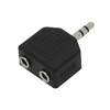 Adapteris BLOW 3.5mm M, 2×3.5mm F, juodas 91-217