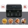 Gruzdintuvė Aerogrill Alpina DUO, juoda, 2200 W, 8 l