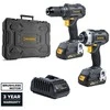 Grąžtas Akumulatora skrūvgriezējs - urbis Grunder CD-B1218+CW-B1118E, 18V, 2x2.0 Ah
