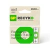 Įkraunami elementai GP RECYKO AA. 2600mAh. 2 vnt.