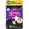 Always Platinum Secure Night Size 4 Higieniniai Paketai su Sparneliais, 20 vnt.