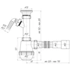Ani Plast Sifonas Ani Grot 3 išvadai, 1/2"x40mm, su perpildymu