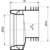 Ani Plast WC manžetė Ani Ekscentrinė 110mm