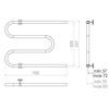 Domoletti TOWEL HEATER M.50X70/3/4/D269.SIMPL CHR