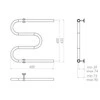 Domoletti TOWEL HEATER M.60X60/1/2/D32.SIMPLE CHR