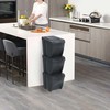 Prosperplast KEDEN ŠIUKŠLIADĖŽĖ SORTIBOX 25L RINKINYS 3 – ANTRACITO SPALVOS ECO WOOD