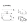 Lubinis šviestuvas Kinkiet Standart LAMP BL198EP02 7W LED IP54 Juodas