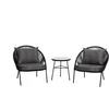 Lauko baldų komplektas Domoletti OUTDOOR FURNITURE SET Juodas 2 SEAT
