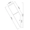 Lauko sieninis šviestuvas Domoletti Corte DH1430, 15W, E27, IP44, antracito spalvos, 8 cm x 33 cm