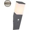 Lauko sieninis šviestuvas Domoletti Corte DH7430, 15W, E27, IP44, antracito spalvos, 8 cm x 33 cm