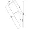 Lauko sieninis šviestuvas Domoletti Corte DH7430, 15W, E27, IP44, antracito spalvos, 8 cm x 33 cm