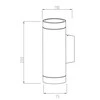Sieninis šviestuvas Kinkiet Domoletti WALL LAMP ELDO 2XGU10 IP44 HR60274