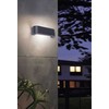 Sieninis šviestuvas Āra sienas lampa Domoletti Figura, 10.5W, LED, IP54, melna krās., 8 cm x 9 cm