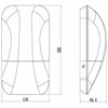 Sieninis šviestuvas Āra sienas lampa Domoletti Flik GL17208, 9W, LED, IP65, melna krās., 6.6 cm x 22.2 cm