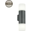 Lauko sieninis šviestuvas Domoletti Orte 14216-2, 40W, E27, IP44, juodas, 8,5 cm x 33 cm