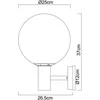 Sieninis šviestuvas Kinkiet Domoletti WALL LAMP DH01.071 15W E27 SMOKY