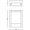 Lauko sieninis šviestuvas Philips Arbour, 6W, LED, IP44, pilkas, 7,5 cm x 22,1 cm