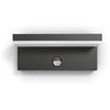 Sieninis šviestuvas Sieninis lauko šviestuvas Philips Bustan, 4.5W, LED, IP44, antracito sp., 7.8 cm x 9.2 cm