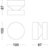 Sieninis šviestuvas LED šviestuvas PHILIPS LAVEN 929003362501, 6 W, IP44, juodas