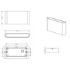 Lauko sieninis šviestuvas Trio Thames II, 4,5 W, LED, IP54, chromuotas, 3 cm x 9 cm
