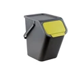 Šiukšliadėžė BINI, 25 l, juoda, geltona