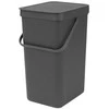 Brabantia „Sort & Go“ šiukšliadėžė, 16 l, tamsiai pilka