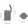 Brabantia Šiukšlių dėžė, NewIcon, 20L - Matt Steel